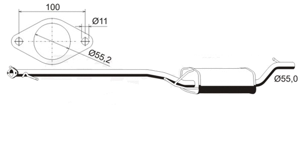 Centre Muffler (FS-469ERNS)