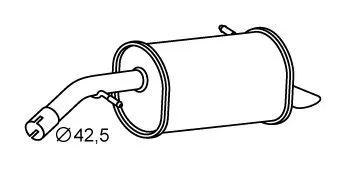 Rear Muffler (PGS-518)