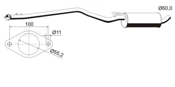 Centre Muffler (FS-614ERNS)