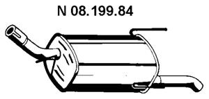 Rear Muffler (OS-443EBER)
