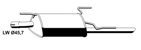 Rear Muffler (OS-382ERNS)