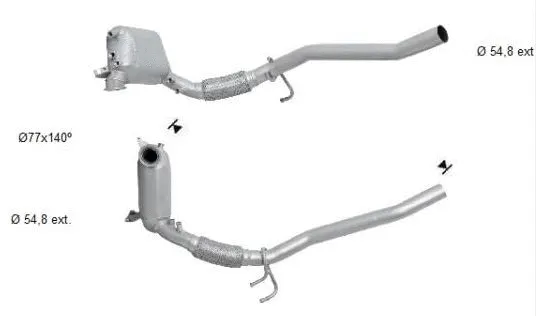 Soot/Particulate Filter, exhaust system (VK-338)