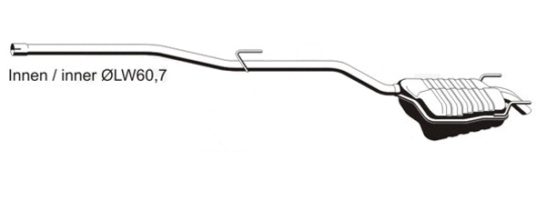 Rear Muffler (MS-199ERNS)