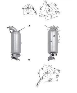 Soot/Particulate Filter, exhaust system (HOK-917)