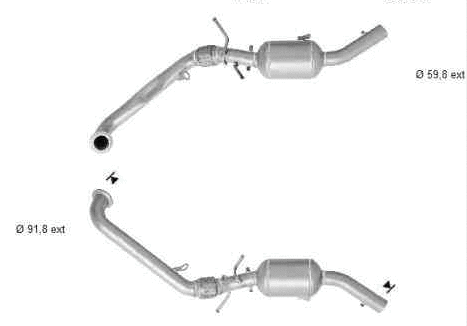 Soot/Particulate Filter, exhaust system (MK-864SIC)