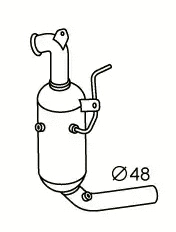 Soot/Particulate Filter, exhaust system (LK-933)