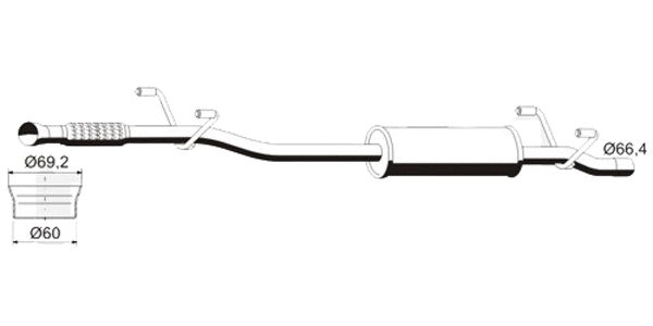 Centre Muffler (VS-466ERNS)