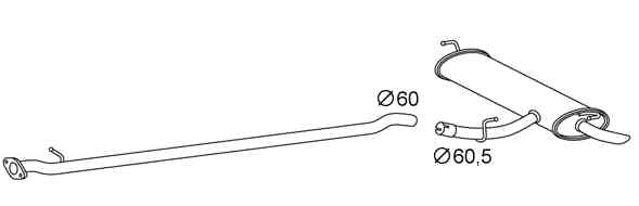 Rear Muffler (DS-376)