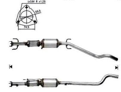 Soot/Particulate Filter, exhaust system (OK-341SIC)