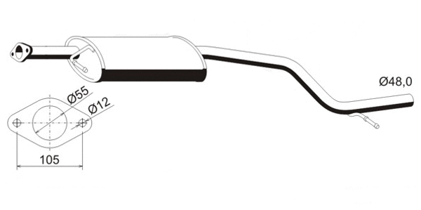 Centre Muffler (FS-557ERNS)