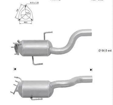 Soot/Particulate Filter, exhaust system (AK-335)