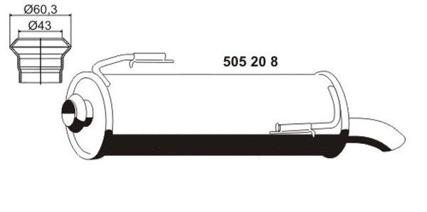 Rear Muffler (PGS-199ERNS)