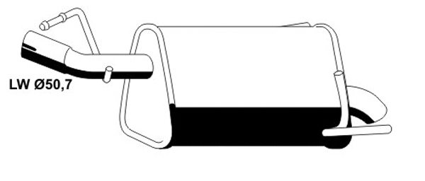 Rear Muffler (OS-623ERNS)