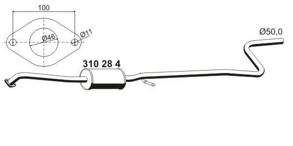 Centre Muffler (FS-590ERNS)