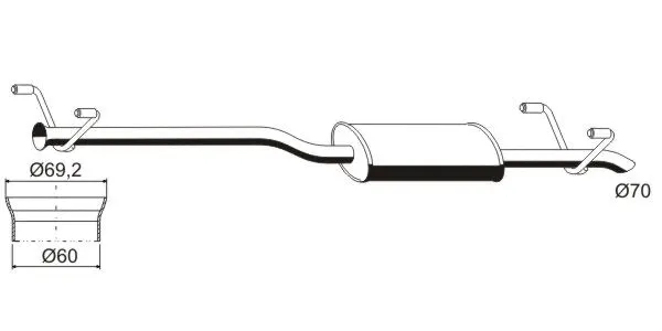 Centre Muffler (MS-446ERNS)