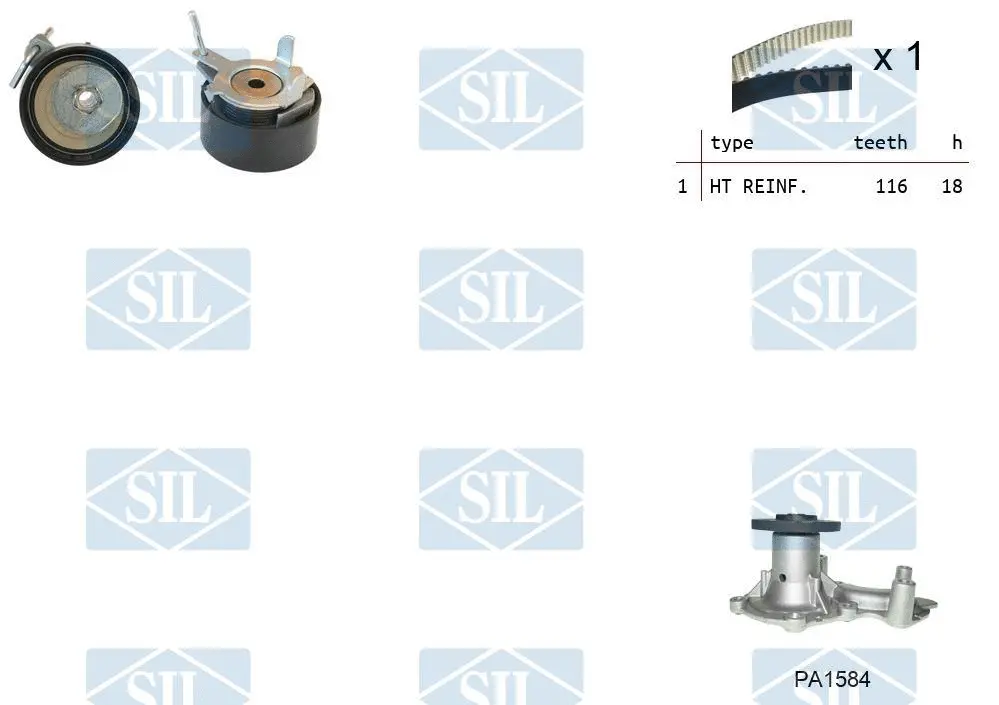 Water Pump & Timing Belt Kit (K2PA1584)