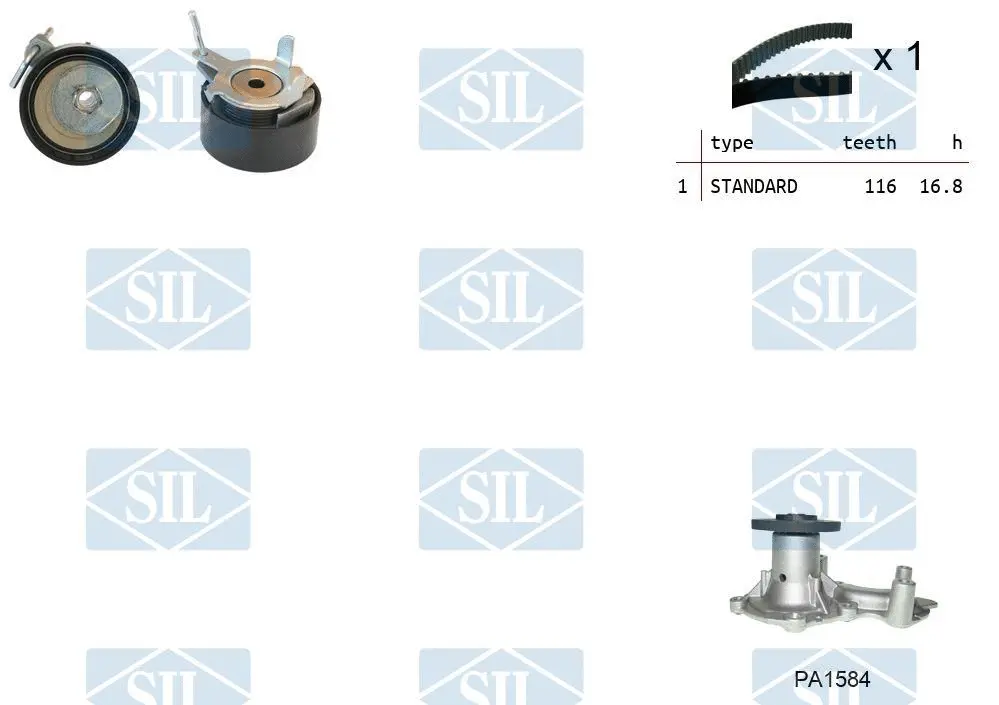 Water Pump & Timing Belt Kit (K3PA1584)