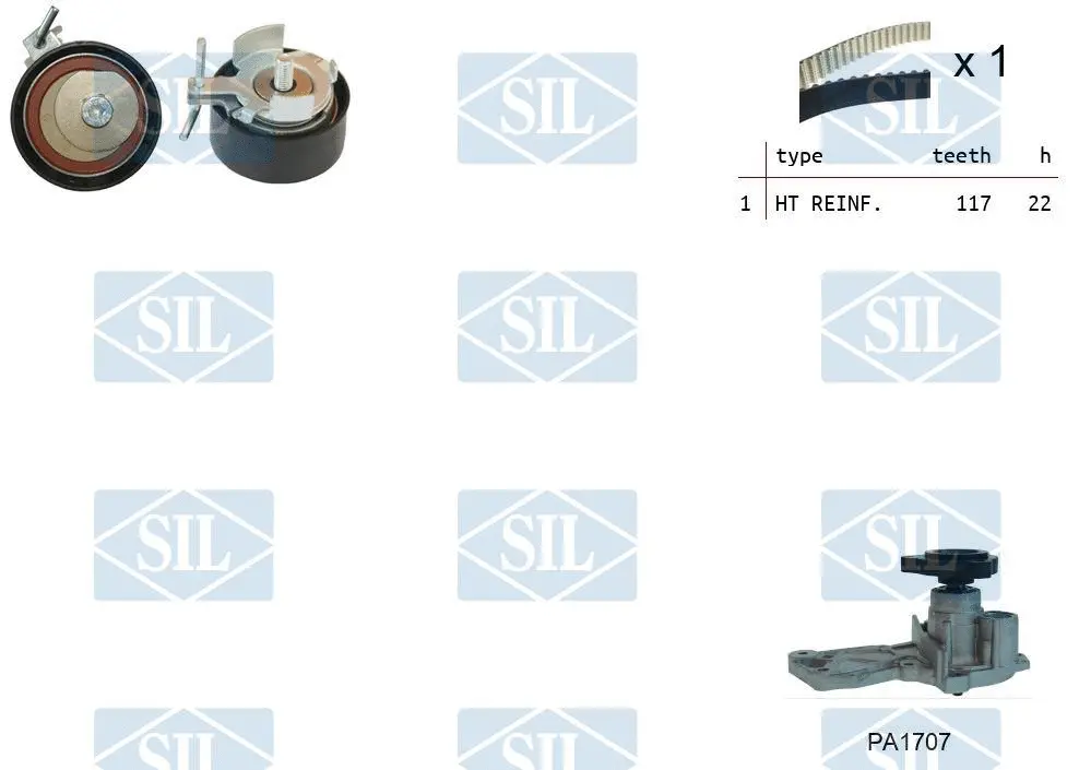 Water Pump & Timing Belt Kit (K1PA1707)