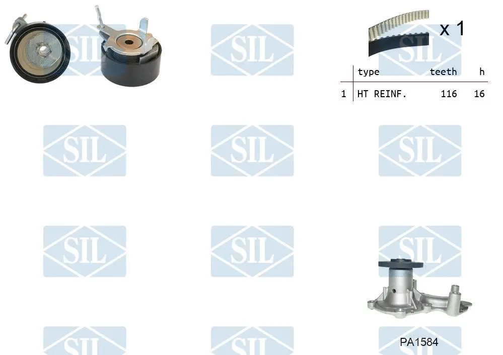 Water Pump & Timing Belt Kit (K1PA1584)