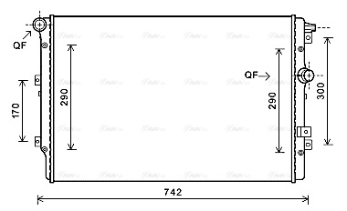 Radiator, engine cooling (VN2362)