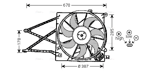 Fan, engine cooling (OL7524)