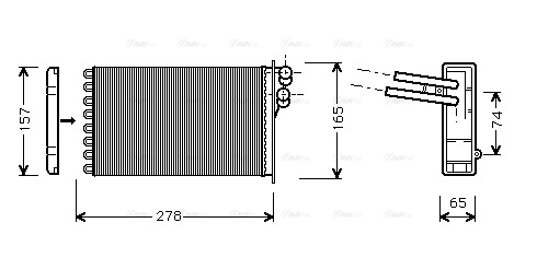 Heat Exchanger, interior heating (AI6156)