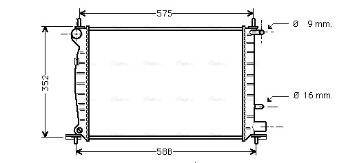 Radiator, engine cooling (FD2219)