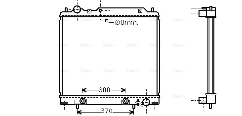 Radiator, engine cooling (MT2159)