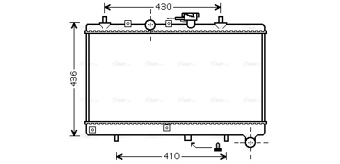 Radiator, engine cooling (KA2054)