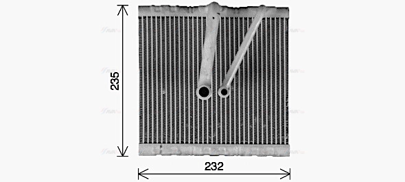 Evaporator, air conditioning (VNV425)