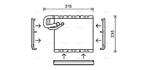 Evaporator, air conditioning (MSV550)