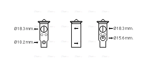 Expansion Valve, air conditioning (TO1703)