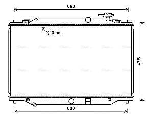 Radiator, engine cooling (MZ2272)