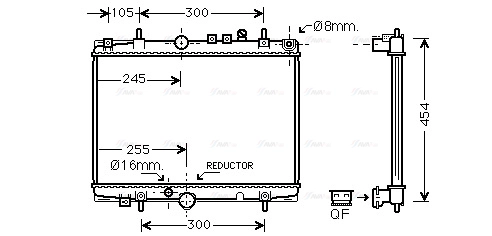 Radiator, engine cooling (PE2235)