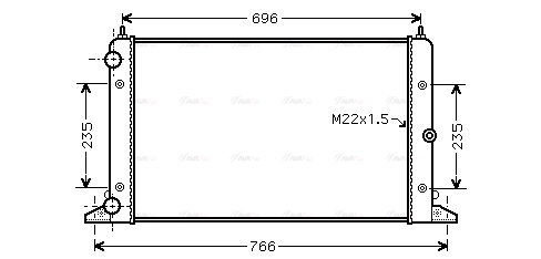 Radiator, engine cooling (VNA2247)