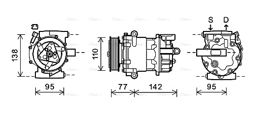 Compressor, air conditioning (FDK470)
