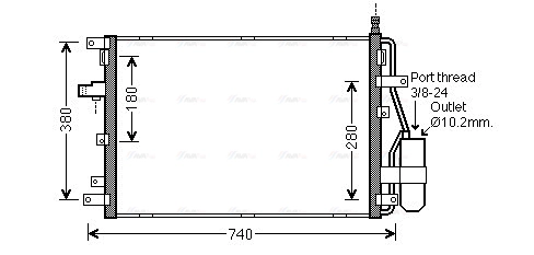 Condenser, air conditioning (VOA5158D)