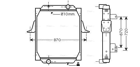 Radiator, engine cooling (RE2041)