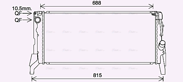 Radiator, engine cooling (BW2569)