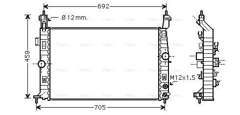 Radiator, engine cooling (OL2582)