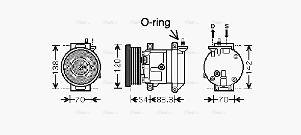 Compressor, air conditioning (DWAK071)