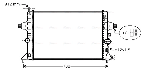 Radiator, engine cooling (OLA2440)