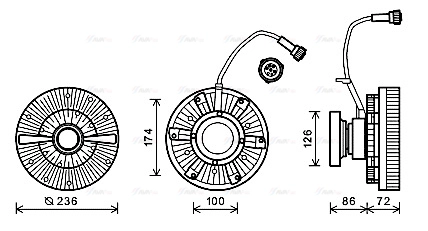Clutch, radiator fan (REC102)