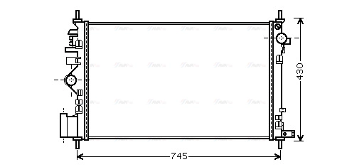 Radiator, engine cooling (OLA2469)