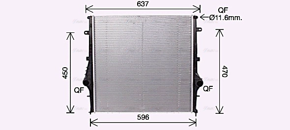 Radiator, engine cooling (AL2146)