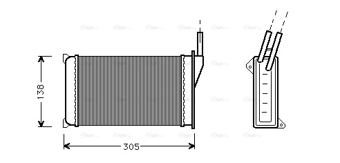 Heat Exchanger, interior heating (FD6093)