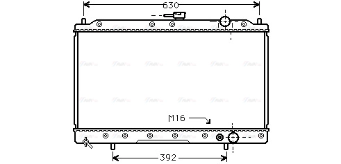 Radiator, engine cooling (MTA2043)