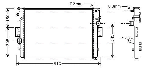 Radiator, engine cooling (IVA2056)