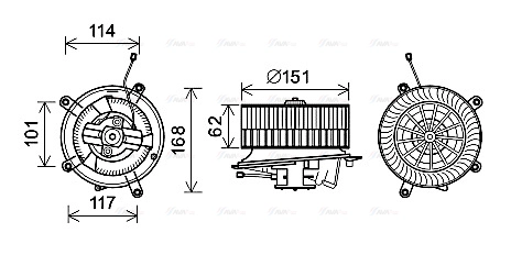 Interior Blower (MS8624)
