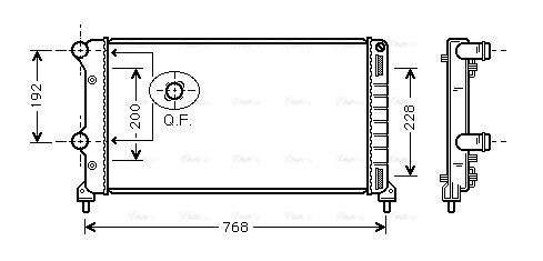 Radiator, engine cooling (FTA2250)